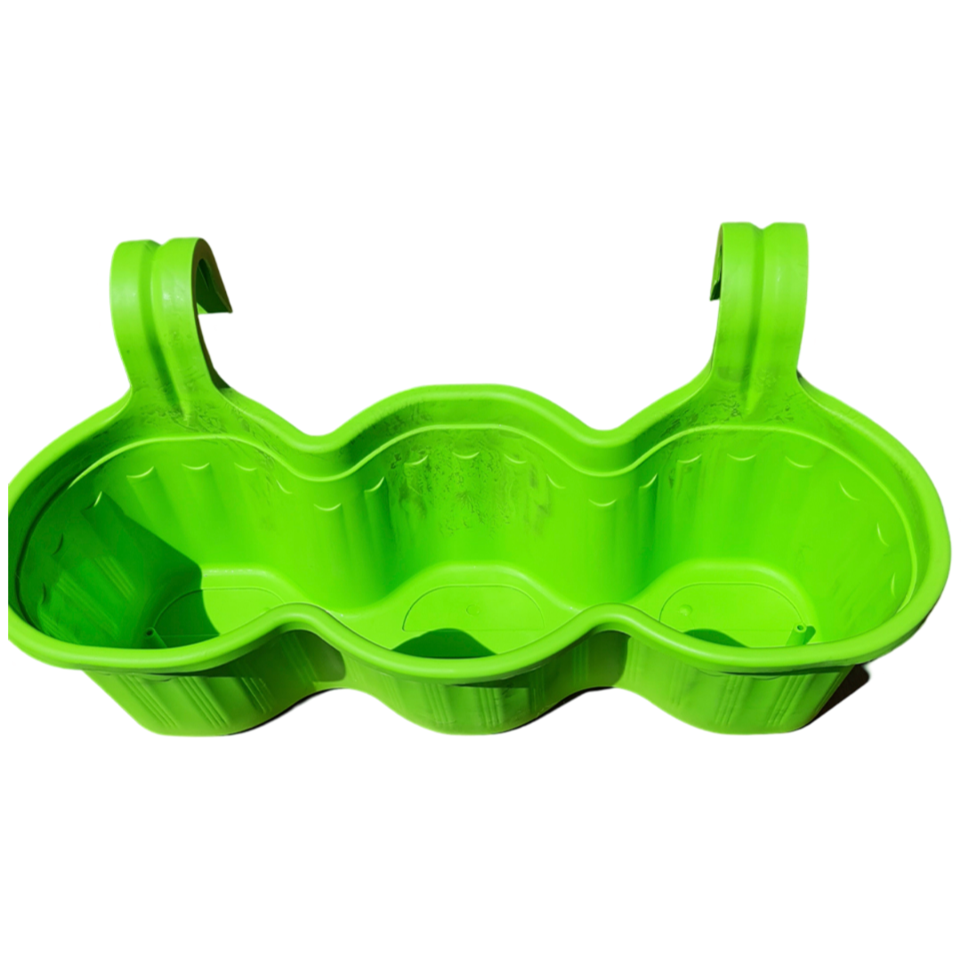 Macetero colgante triple 58x20x18