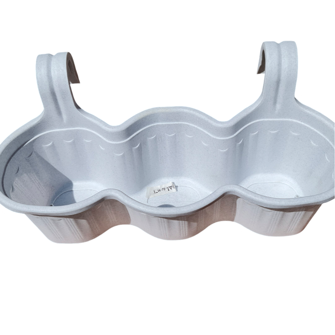 Macetero colgante triple 58x20x18